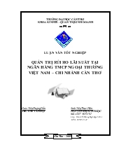 Luận văn Quản trị rủi ro lãi suất tại ngân hàng thương mại cổ phần ngoại thương Việt Nam chi nhánh Cần Thơ