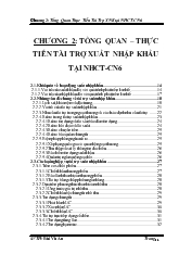Chuyên đề Hoạt động tài trợ xuất nhập khẩu tại ngân hàng công thương chi nhánh 6