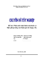 Chuyên đề Phân tích tình hình tài chính và biện pháp nâng cao hiệu quả sử dụng vốn tại công ty TNHH điện Nissin Việt Nam
