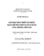 Luận văn Giải pháp phát triển sản phẩm ngoại hối phái sinh tại ngân hàng công thương Việt Nam