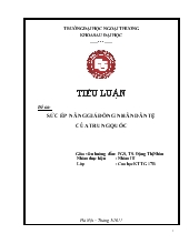 Tiểu luận Sức ép nâng giá đồng nhân dân tệ của Trung Quốc