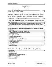 Luận văn Thực trạng và giải pháp nâng cao hiệu quả công tác thẩm định dự án tại chi nhánh Thành Công ngân hàng VietcomBank