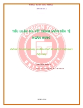 Tiểu luận Cơ chế quản lý và điều hành lãi suất ở Việt Nam hiện nay