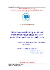 Luận văn Vận dụng nghiệp vụ bao thanh toán xuất nhập khẩu tại các ngân hàng thương mại Việt Nam