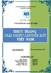 Tiểu luận Thực trạng trái phiếu chuyển đổi Việt Nam