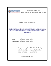 Khóa luận Giải pháp quản lý rủi ro tín dụng tại ngân hàng thương mại cổ phần Sài Gòn công thương