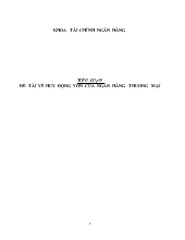 Tiểu luận Phương hướng, giải pháp nhằm nâng cao hiệu quả hoạt động huy động vốn của ngân hàng thương mại