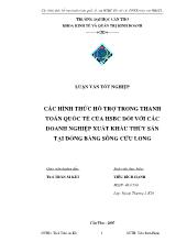 Luận văn Các hình thức hỗ trợ trong thanh toán quốc tế của HSBC đối với các doanh nghiệp xuất khẩu thủy sản tại đồng bằng sông Cửu Long