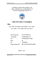 Chuyên đề Giải pháp mở rộng thị trường xuất khẩu của công ty cổ phần xuất nhập khẩu rau quả I