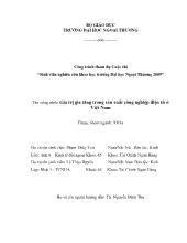 Đề tài Giá trị gia tăng trong sản xuất công nghiệp điện tử ở Việt Nam