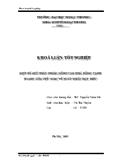 Khóa luận Một số giải pháp nhằm nâng cao khả năng cạnh tranh của Việt Nam về xuất khẩu hạt điều