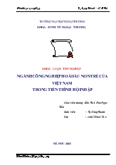 Khóa luận Ngành công nghiệp hóa dầu non trẻ của Việt Nam trong tiến trình hội nhập