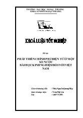 Khóa luận Phát triển Chính phủ điện tử ở một số nước và bài học kinh nghiệm đối với Việt Nam