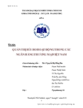 Tiểu luận Quản trị rủi ro hoạt động trong các ngân hàng thương mại Việt Nam