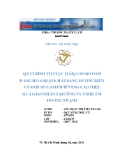 Chuyên đề Quy trình thủ tục hải quan đối với hàng hóa nhập khẩu bằng đường biển và một số giải pháp nâng cao hiệu quả giao nhận tại công ty TNHH thương mại Hoàng Thạnh
