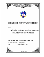 Chuyên đề Thúc đẩy xuất khẩu mặt hàng gạo của Việt Nam đến năm 2020