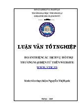 Luận văn Hoàn thiện các dịch vụ hỗ trợ thương mại điện tử trên website www.vtic.vn