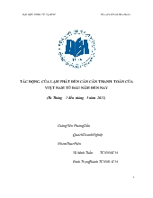 Tiểu luận Tác động của lạm phát đến cán cân thanh toán của Việt Nam từ đầu năm đến nay (từ tháng 1 đến tháng 5 năm 2011)