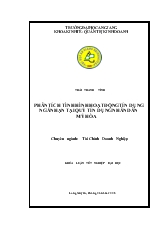 Khóa luận Phân tích tình hình hoạt động tín dụng ngắn hạn tại quỹ tín dụng nhân dân Mỹ Hòa