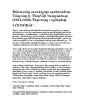 Đề tài Đầu tư nâng cao năng lực cạnh tranh tại tổng công ty thép Việt Nam giai đoạn 2004-2008: Thực trạng và giải pháp