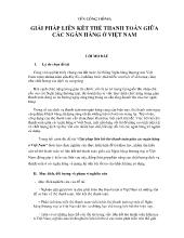 Đề tài Giải pháp liên kết thẻ thanh toán giữa các ngân hàng ở Việt Nam