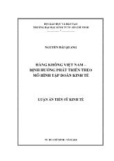 Luận án Hàng không Việt Nam: Định hướng phát triển theo mô hình tập đoàn kinh tế