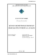 Luận văn Kế toán chi phí tính giá thành sản phẩm tại công ty thuốc lá An Giang