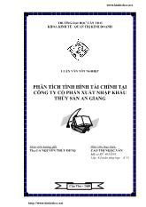 Luận văn Phân tích tình hình tài chính tại công ty cổ phần xuất nhập khẩu thủy sản An Giang