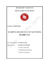 Tiểu luận Sự khủng hoảng của các ngân hàng Mỹ hiện nay