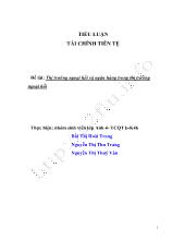 Tiểu luận Thị trường ngoại hối và ngân hàng trong thị trường ngoại hối