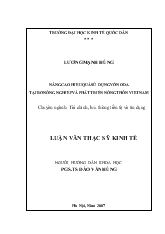 Luận văn Nâng cao hiệu quả sử dụng vốn ODA tại Bộ nông nghiệp và phát triển nông thôn Việt Nam