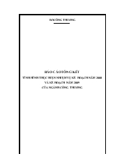 Báo cáo Tình hình thực hiện nhiệm vụ kế hoạch năm 2008 và kế hoạch năm 2009 của ngành công thương