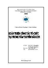 Chuyên đề Hoàn thiện công tác tổ chức tại trung tâm truyền dẫn KV3