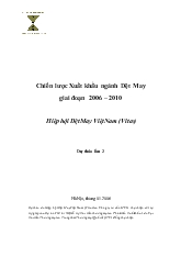 Đề tài Chiến lược xuất khẩu ngành dệt may giai đoạn 2006-2010