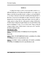 Khóa luận Nâng cao hiệu quả sử dụng lao động ở công ty TNHH sản xuất và dịch vụ Mai Lâm