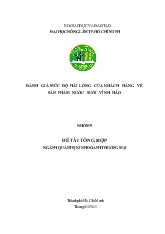 Đề tài Đánh giá mức độ hài lòng của khách hàng về sản phẩm nước suối Vĩnh Hảo