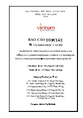Đề tài Nghiên cứu thực trạng và giải pháp nâng cao năng lực cạnh tranh trong lĩnh vực lữ hành quốc tế của Việt Nam trong điều kiện hội nhập quốc tế