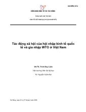 Đề tài Tác động xã hội của hội nhập kinh tế quốc tế và gia nhập WTO ở Việt Nam