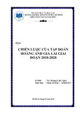 Tiểu luận Chiến lược của tập đoàn Hoàng Anh Gia Lai đoạn 2010-2020