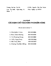 Chuyên đề Các định chế tài chính phi ngân hàng