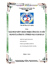Chuyên đề Giải pháp góp ý hoàn thiện công tác tuyển dụng của công ty cổ phần may Tam Quan