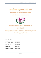 Chuyên đề Nghiệp vụ phát hành, thanh toán và sử dụng thẻ
