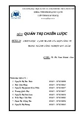 Đề tài Chiến lược cạnh tranh của công ty Samsung Vina trong ngành công nghiệp suy giảm