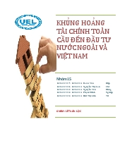 Đề tài Khủng hoảng tài chính toàn cầu đến đầu tư nước ngoài và Việt Nam