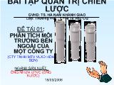 Đề tài Phân tích môi trường bên ngoài của công ty TNHH một thành viên vật liệu xây dựng Hoa Sen