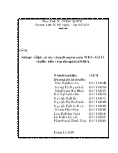 Đề tài Sơ lược về lịch sử các vòng đàm phán của WTO - GATT và diễn biến vòng đàm phán DOHA