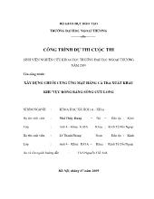 Đề tài Xây dựng chuỗi cung ứng mặt hàng cá tra xuất khẩu khu vực đồng bằng sông Cửu Long