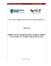 Đồ án Chiến lược kinh doanh và phát triển của công ty TNHH Ánh Sáng Vàng