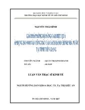Luận văn Giải pháp đồng bộ nâng cao hiệu quả áp dụng ISO 9000 vào công tác cải cách hành chính Nhà nước tại tỉnh Tiền Giang