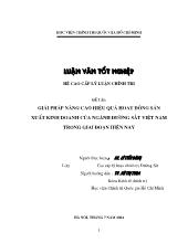 Luận văn Giải pháp nâng cao hoạt động sản xuất kinh doanh của ngành đường sắt Việt Nam trong giai đoạn hiện nay